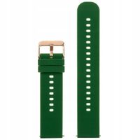Pasek gumowy do zegarka U27 - ciemnozielony/rosegold - 18mm +TELESKOPY
