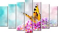 80CM 140CM OBRAZ 7 ELEM MOTYL KWIATKACH ŚCIENNY