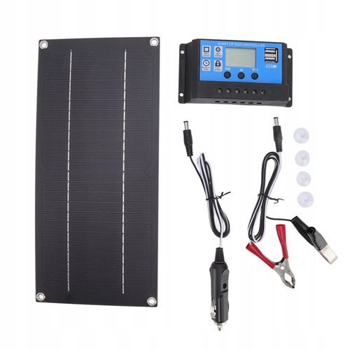 PANEL SOLARNY BATERIA SŁONECZNA 60W REGULATOR na Arena.pl