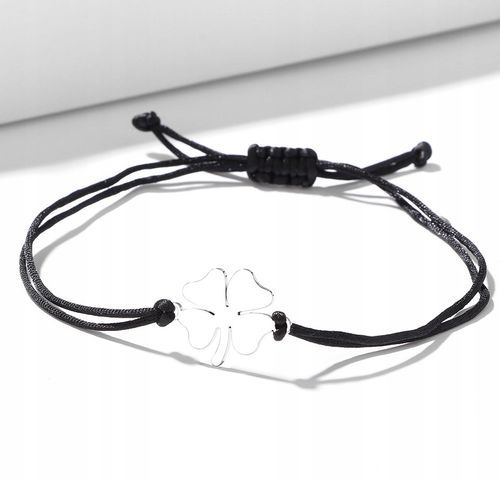 Srebrna Bransoletka Na Rzemyku Stal Chirurgiczna Posrebrzana 18K na Arena.pl