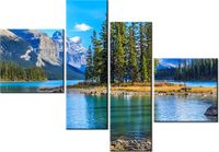 100 70CM OBRAZ 4 ELEM JEZIORO MALIGNE DRUK PŁÓTNO RAMA