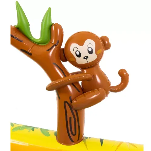 WODNY PLAC ZABAW DLA DZICIE BASEN ZE ZJEŻDŻALNIĄ MAŁPI GAJ DMUCHANY 160L na Arena.pl