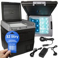 MOCNA LODÓWKA KOMPRESOROWA ZAMRAŻARKA TURYSTYCZNA SAMOCHODOWA 12V/230V 32L