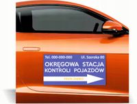 Magnes na samochód reklama magnetyczna 60x30 cm OSKP pełen zakres