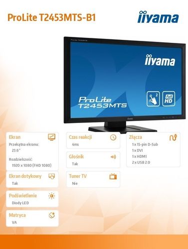 Monitor ProLite 23.6 T2453MTS-B1 na Arena.pl