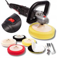 POLERKA SAMOCHODOWA Z REGULACJĄ OBROTÓW SZLIFIERKA + ZESTAW GĄBEK + FILC