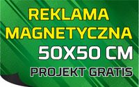 REKLAMA MAGNETYCZNA magnes na samochód auto 50x50 Magnesy reklamowe