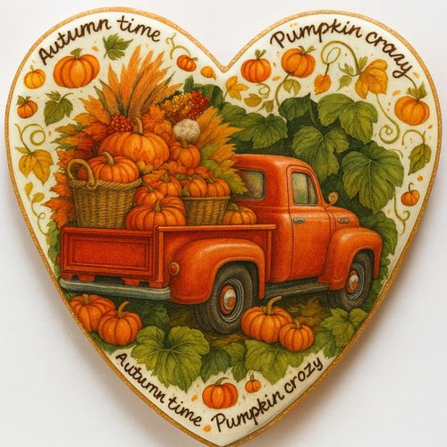 CIASTKO LUKROWANE  AUTUMN N ABUNDANCE ROZ.M SERCE RĘCZNIE ROBIONE na Arena.pl