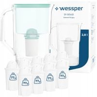 Plastikowy dzbanek filtrujący Wessper D1 SOLID 2,8l miętowy + 10x filtr