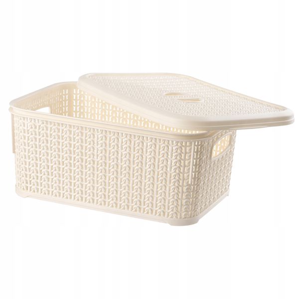 KOSZYK POJEMNIK PUDEŁKO Z POKRYWKĄ KOSZ 6L KOLORY zdjęcie 3