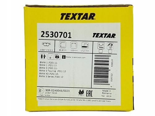 TEXTAR KLOCKI HAMULCOWE TYŁ 2530701 BMW na Arena.pl