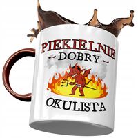 Kubek Bordowy Dla Okulisty Piekielnie Dobry Z Nadrukiem Ze Zdjęciem