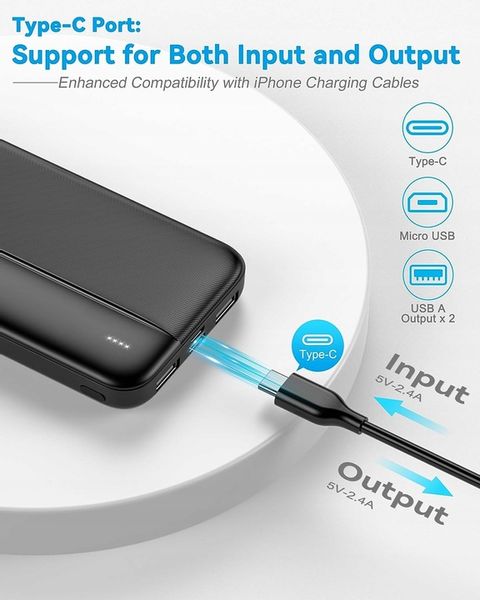Power Bank 10000 mAh USB-C, MICRO USB, 2 x USB zdjęcie 5