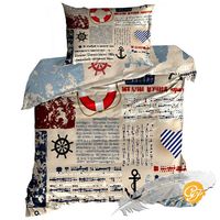 Pościel 3D bawełna satyna 140x200cm STYL MARYNARSKI