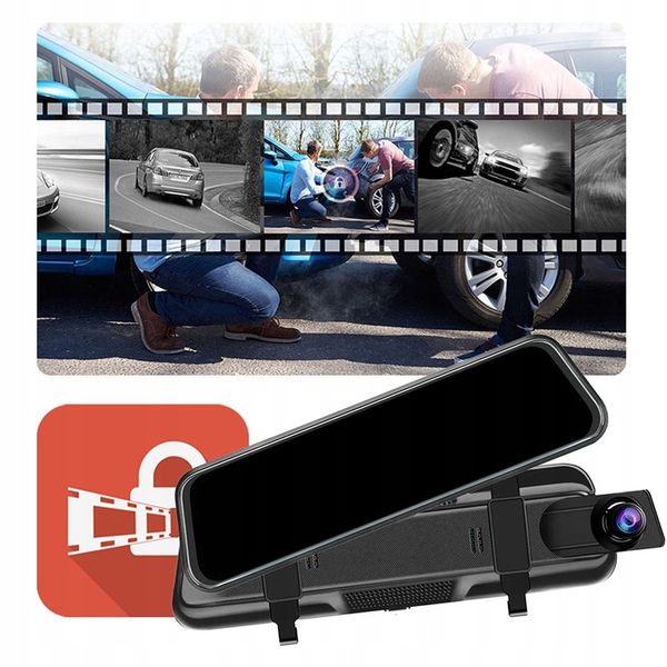 KAMERA SAMOCHODOWA WIDEO REJESTRATOR JAZDY W LUSTERKU WIDEOREJESTRATOR M PL zdjęcie 3