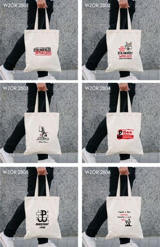 Eko Torba z nadrukiem napis ŻOŁNIERZE WYKLĘCI na Arena.pl