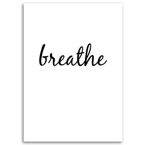 OBRAZ NA PŁÓTNIE Napis Breathe 70x100 na Arena.pl