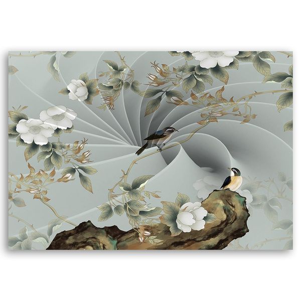 Emaga Obraz na płótnie, Ptak na gałęzi 3d - 120x80 zdjęcie 3