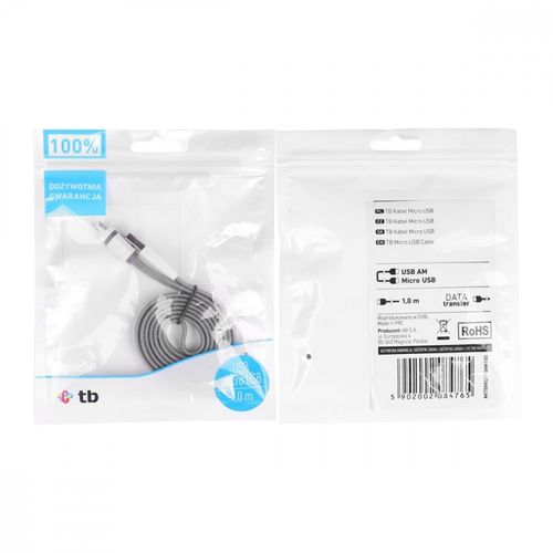 TB Kabel USB-Micro USB 1m szary na Arena.pl