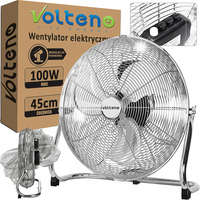 WENTYLATOR PODŁOGOWY MOCNY 120W DUŻY WIATRAK 45CM CYRKULATOR POWIETRZA