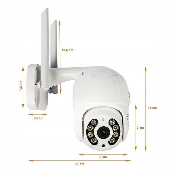 KAMERA WIFI IP SMART ZEWNĘTRZNA OBROTOWA FULL HD 2MP 1080p ZOOM 4x DETEKCJA zdjęcie 7