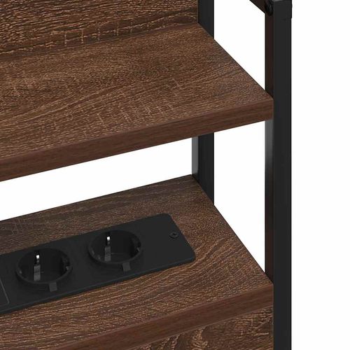 Zagłówek z półką Brązowy dąb 135 cm Materiał drewnopochodny na Arena.pl