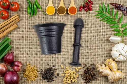 MOŹDZIERZ ŻELIWNY KUCHENNY Z TŁUCZKIEM DO PRZYPRAW ZIÓŁ TŁUCZEK UBIJAK na Arena.pl