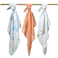 BABYONO Pieluszki muślinowe pomarańcz 3 sztuki