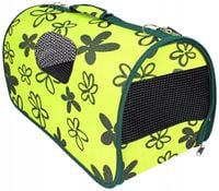 hilton torba transportowa zielona kwiaty 50x26x27cm dla kota/psa