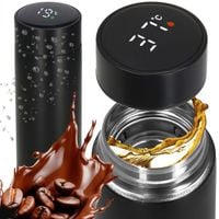 Termos 500 ml ze stali nierdzewnej kubek termiczny z wyświetlaczem temp. czarny