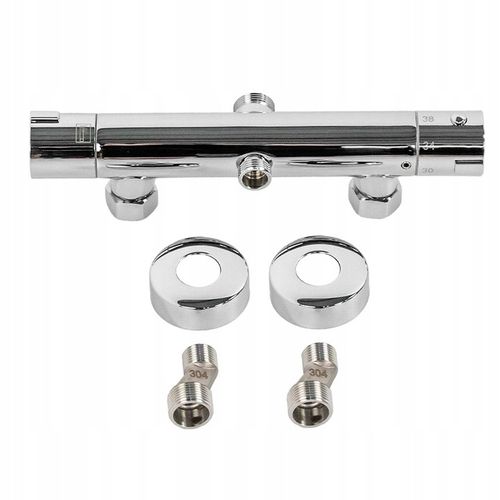 BATERIA PRYSZNICOWA Z TERMOSTATEM ŁAZIENKOWA ŚCIENNA ZESTAW T204A CHROM na Arena.pl