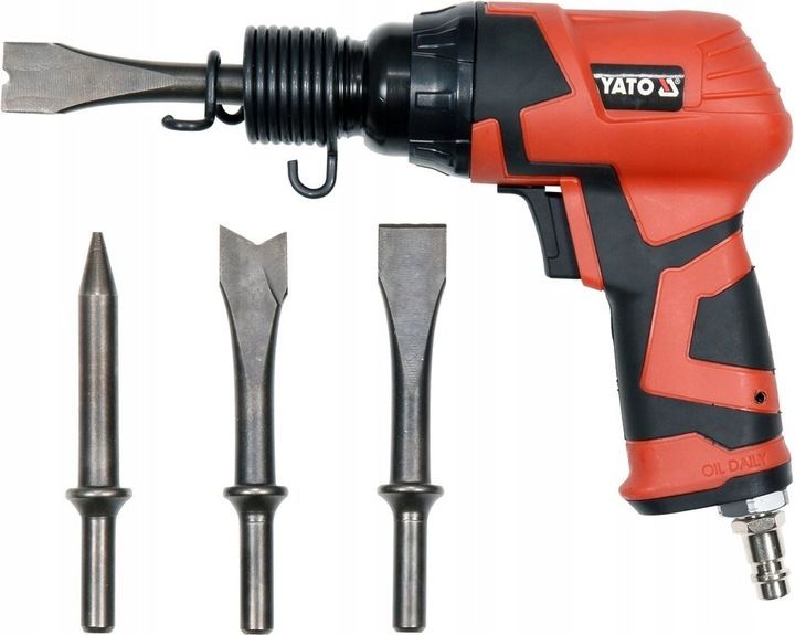 YATO MŁOTEK PNEUMATYCZNY ŚCINAK UDAROWY KOMPOZYT +4 GROTY DO RDZY PIASKARKA zdjęcie 3
