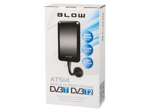 ANTENA PANELOWA AKTYWNA DVBT-2 SAMOCHODOWA PRZYSSAWKA NA SZYBĘ 4K LTE MUX-8 na Arena.pl