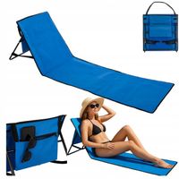 MATA PLAŻOWA LEŻAK Z OPARCIEM SKŁADANY OGRODOWY BIWAK 2w1 + TORBA