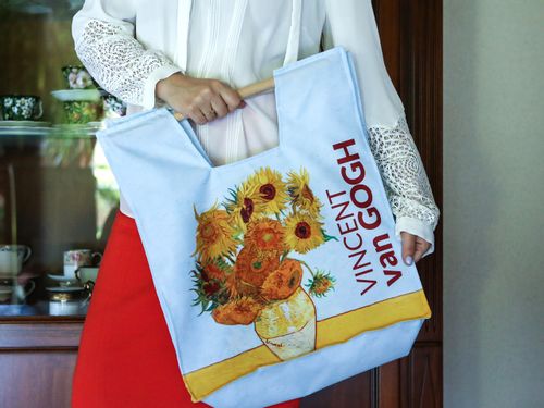 Torba z drewnianym uchwytem - V. van Gogh, Słoneczniki (CARMANI) na Arena.pl