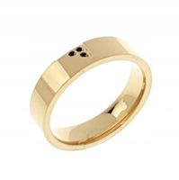 3729f Pierścionek 17,30mm złoty stal chirurgiczna