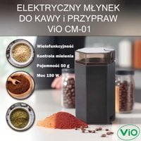 ELEKTRYCZNY MŁYNEK DO KAWY I PRZYPRAW VIO CM-01 - MOC 150W, POJEMNOŚĆ - 50G