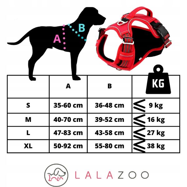MOCNE SZELKI GUARD dla psa ALASKA odblask red M zdjęcie 7