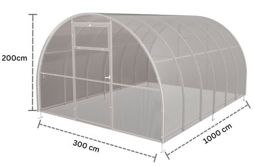 Szklarnia z poliwęglanu Tunel ogrodowy 3x6 m profile 20x40 poliwęglan 6mm na Arena.pl