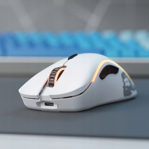 Mysz gamingowa Glorious Model D Wireless Mat 19000 dpi USB/Bluetooth Biała na Arena.pl