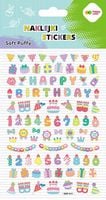 naklejki dekoracyjne soft puffy 3d happy birthday urodziny happy color