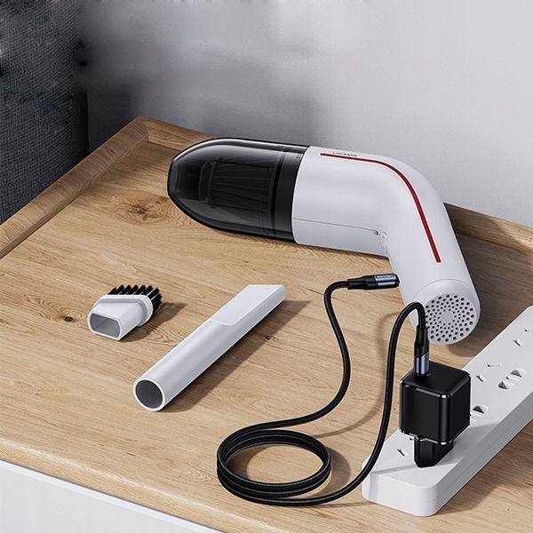 MINI ODKURACZ BEZPRZEWODOWY 65W do auta biały zdjęcie 5