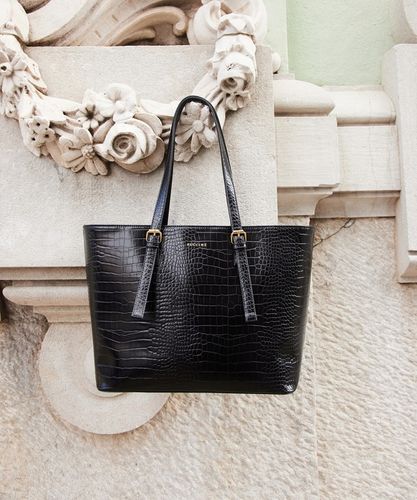 Torebka Damska Shopper Na Ramię PUCCINI Duża Mieści A4 Czarna BML054D-1 na Arena.pl