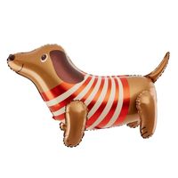 Balon foliowy piesek Jamnik stojący 3D, 68x42 cm