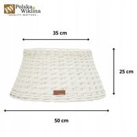 KOSZ WIKLINOWY NA STOJAK CHOINKOWY 50 CM OSŁONKA POD CHOINKĘ WYBIELANA