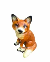 FIGURKA OGRODOWA - MAŁY SIEDZĄCY LIS LISEK model II