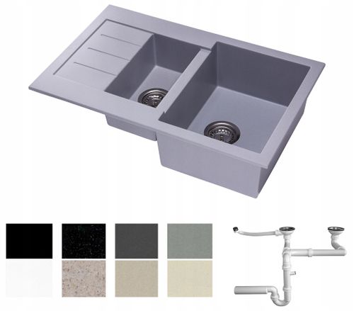 ZLEW ZLEWOZMYWAK GRANIT 8 kolorów 76x48 + SYFON na Arena.pl