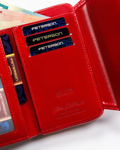 portfel damski z lakierowanej skóry ekologicznej - peterson na Arena.pl