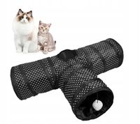 Tunel Dla Kota CZARNY Duży Zabawka XXL Czarny