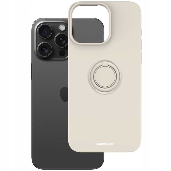 Spacecase Silicone Ring Iphone 15 Pro Max Bone zdjęcie 2
